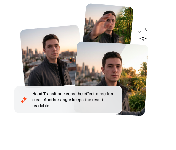 Hand Transition gesture motion control