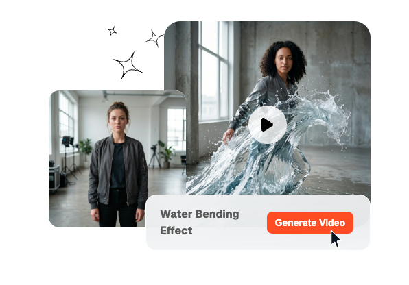 Water Bending Effect frame anchor control