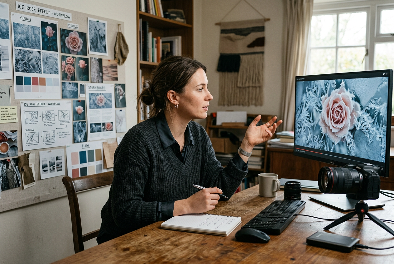 Ice Rose Effect for brand creator workflow