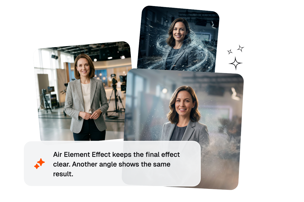 Speed control slider for Air Element Effect intensity and timing