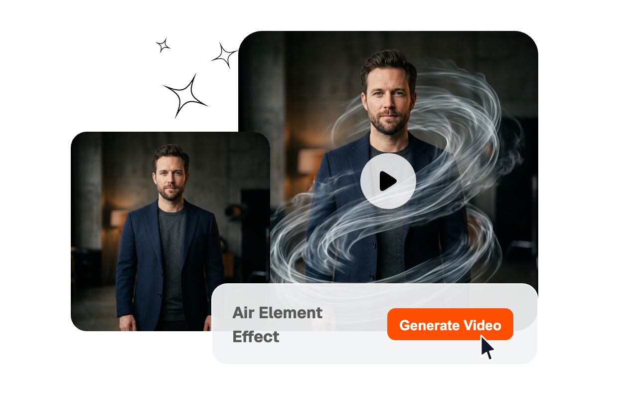 AI recognition analyzing video for air bending effect placement