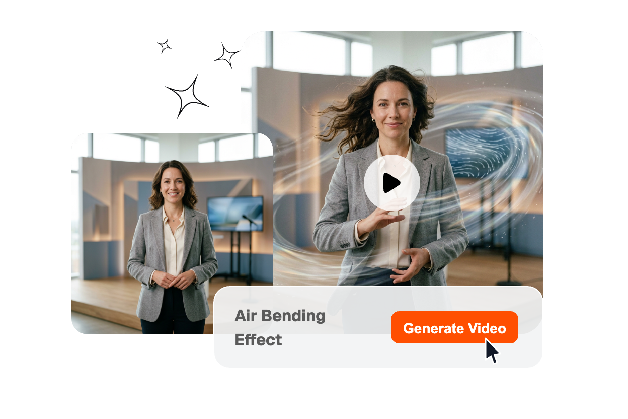 Extensive royalty-free air bending effect library showcase