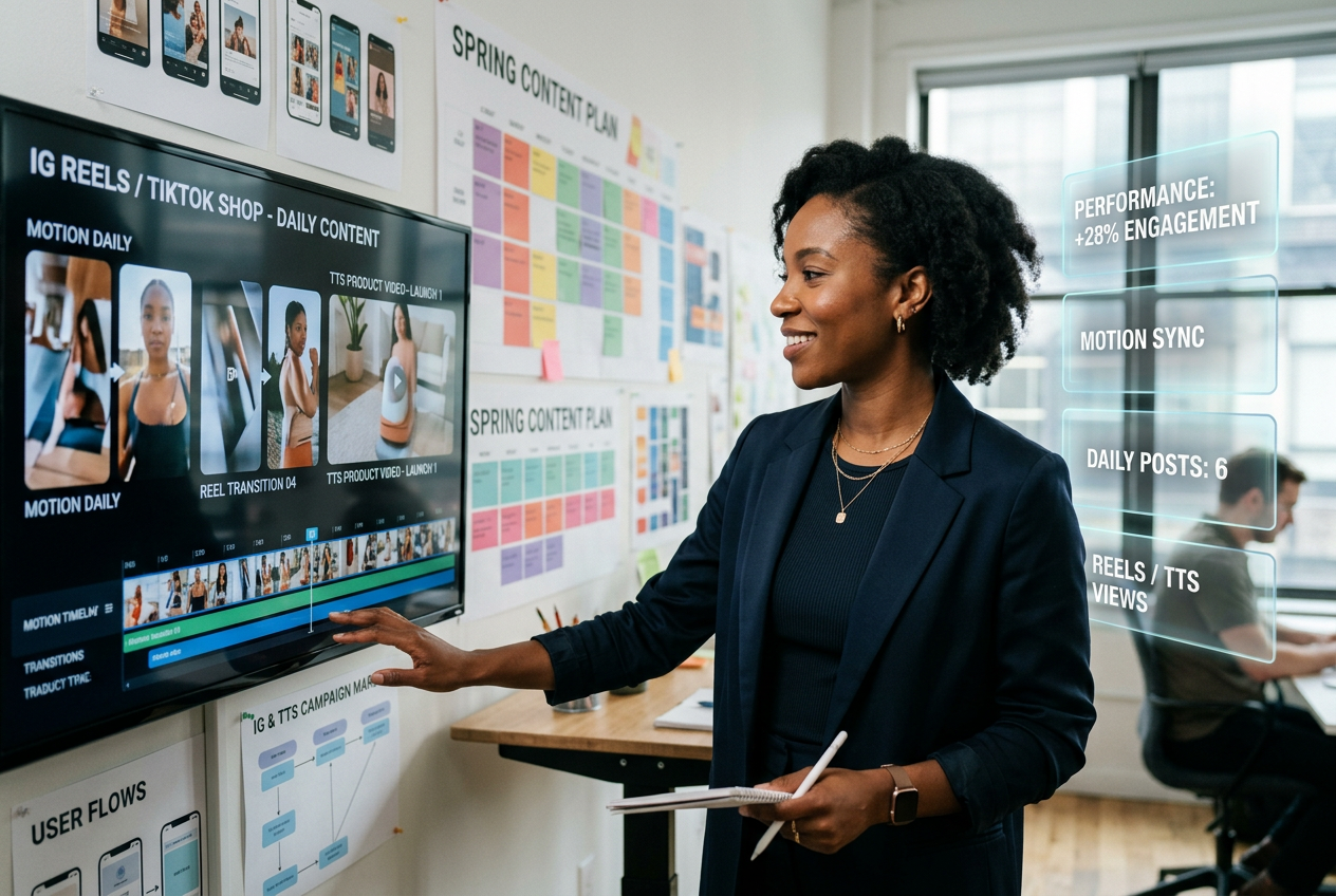 Marketing team on transition videos