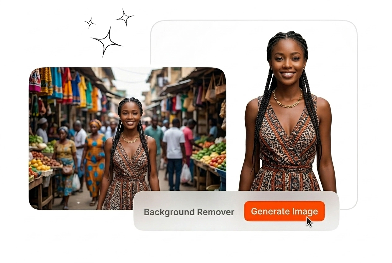 Flat color plate after automated cutout processing