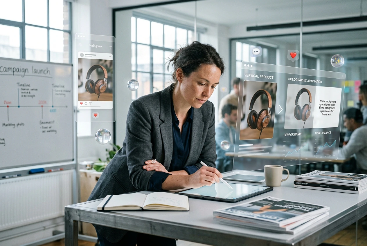 Marketer using Image Extender for ad layouts