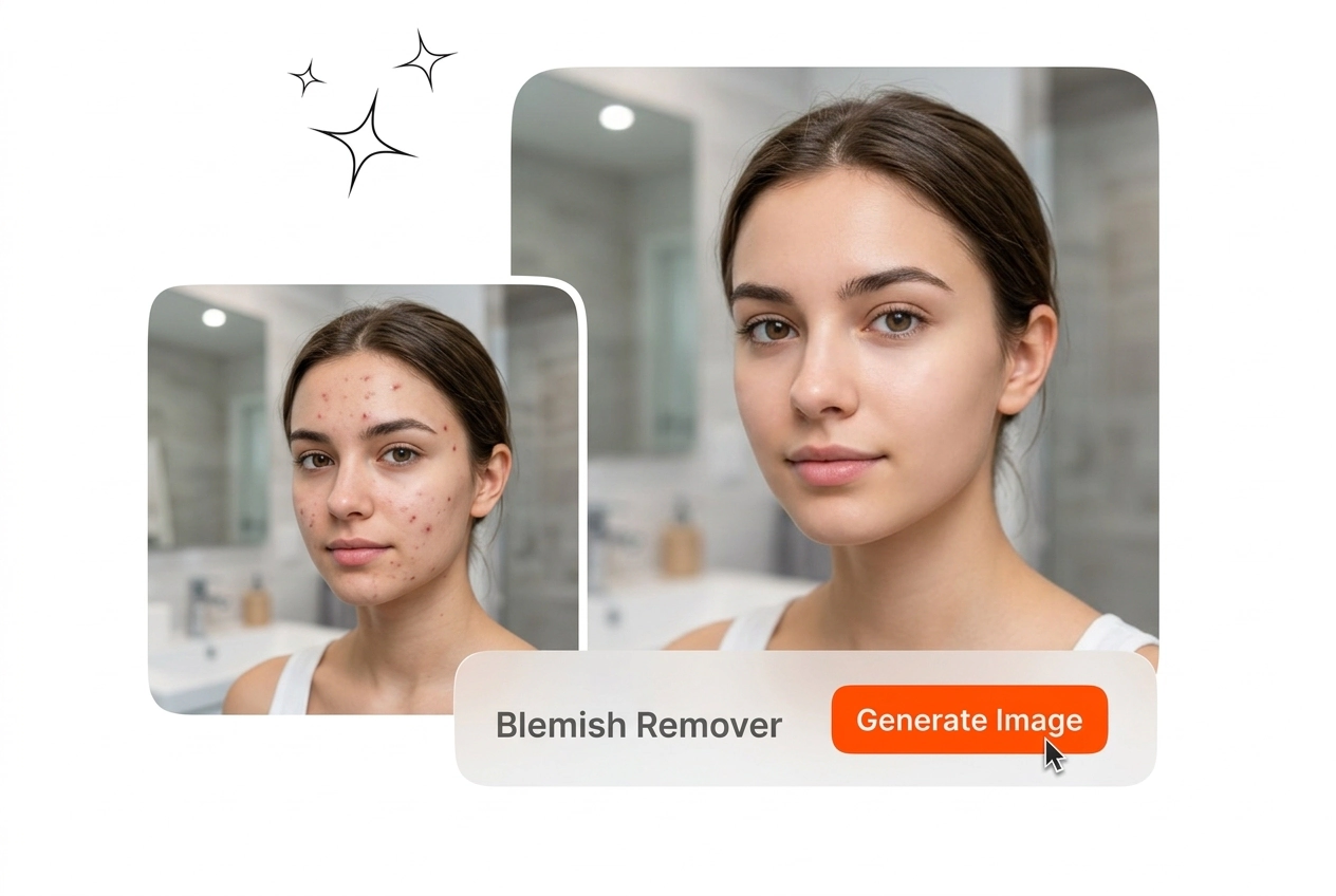 Blemish Remover retaining natural skin texture details