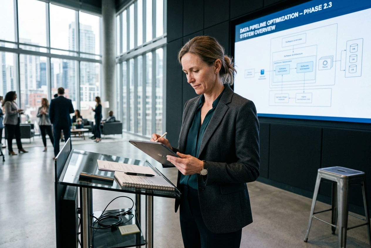 Instructor using Image Sharpener for slide diagrams