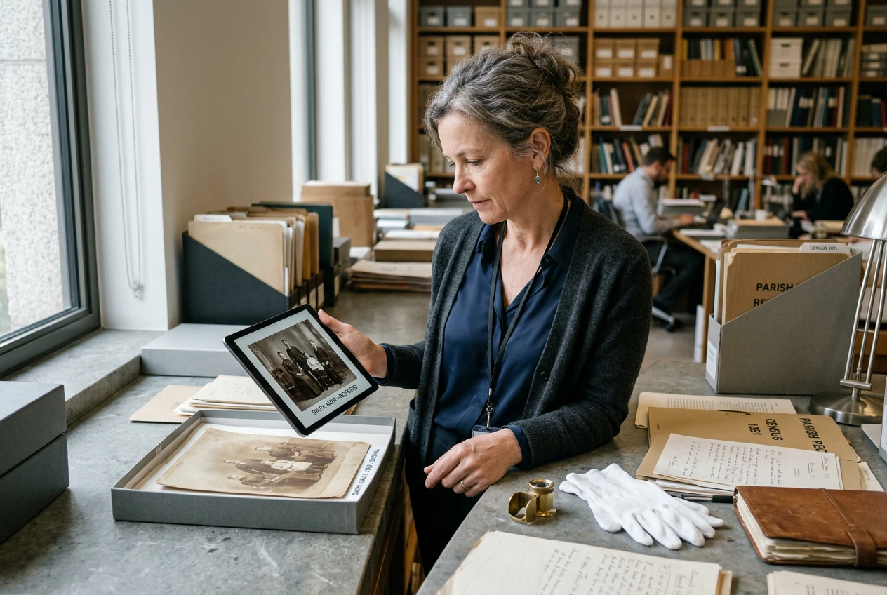 Researcher running Old Photo Restoration on portraits