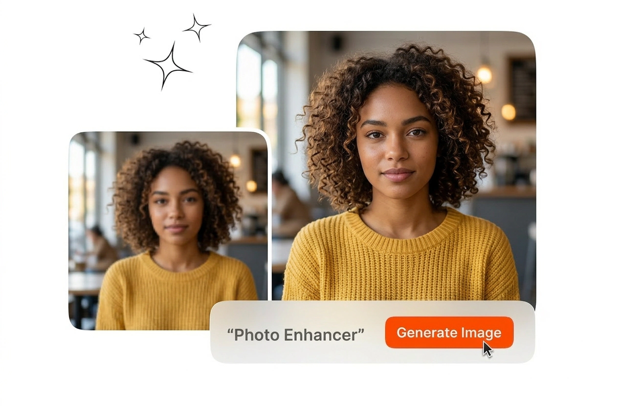 Lossless resolution upscaling via Photo Enhancer