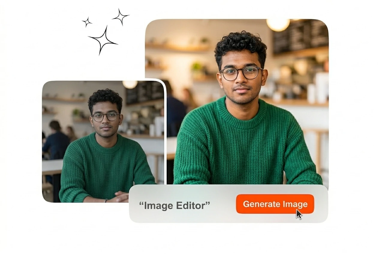 Image Editor Veme AI hero workspace showcase