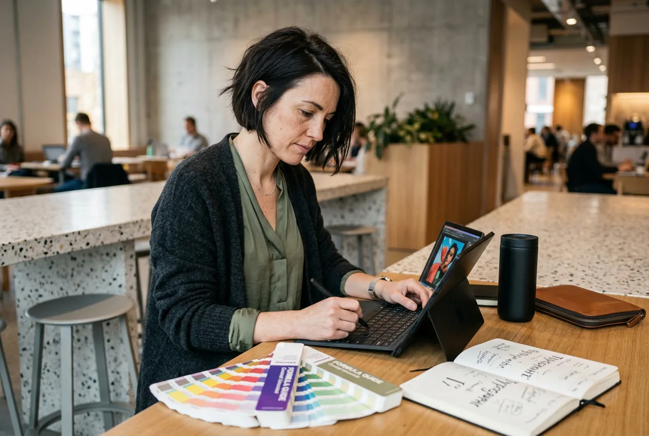 Retail manager using Image Editor for products