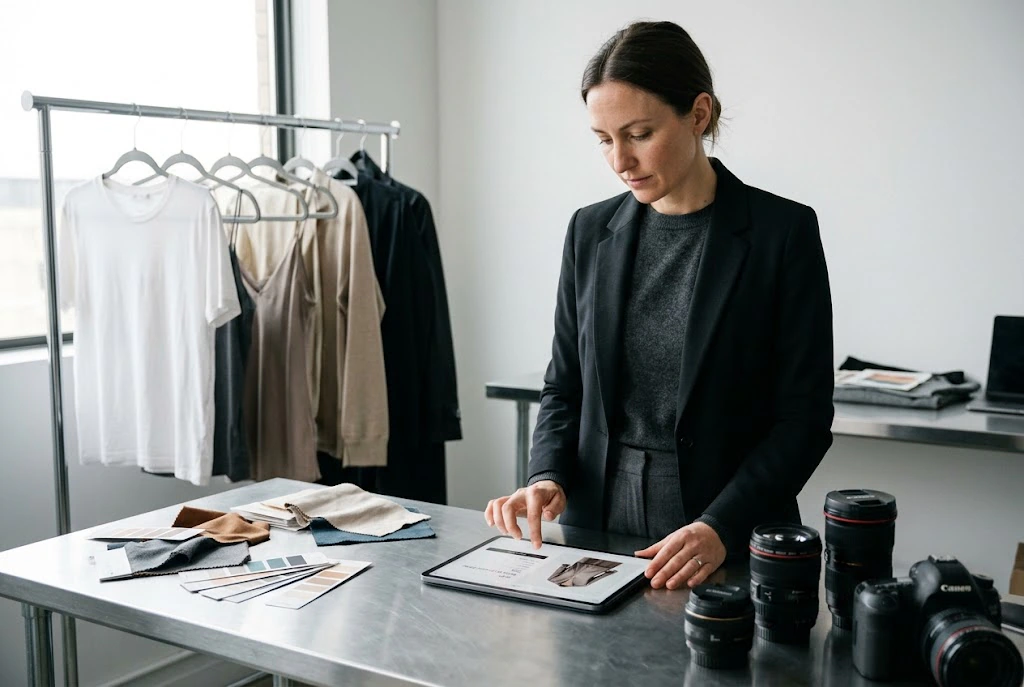 Merchant using Clothes Wrinkle Remover for products