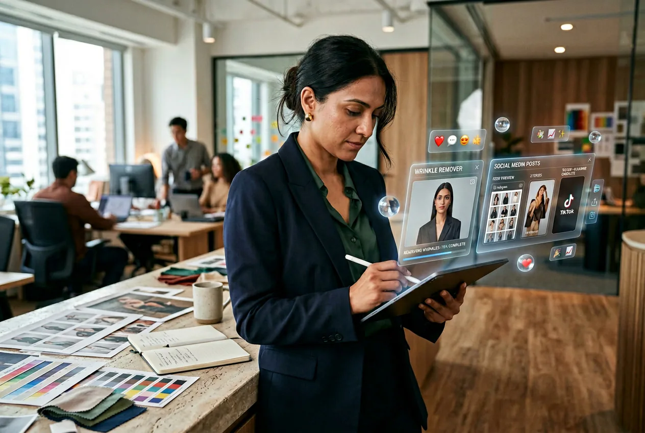 Team operating Clothes Wrinkle Remover for campaigns