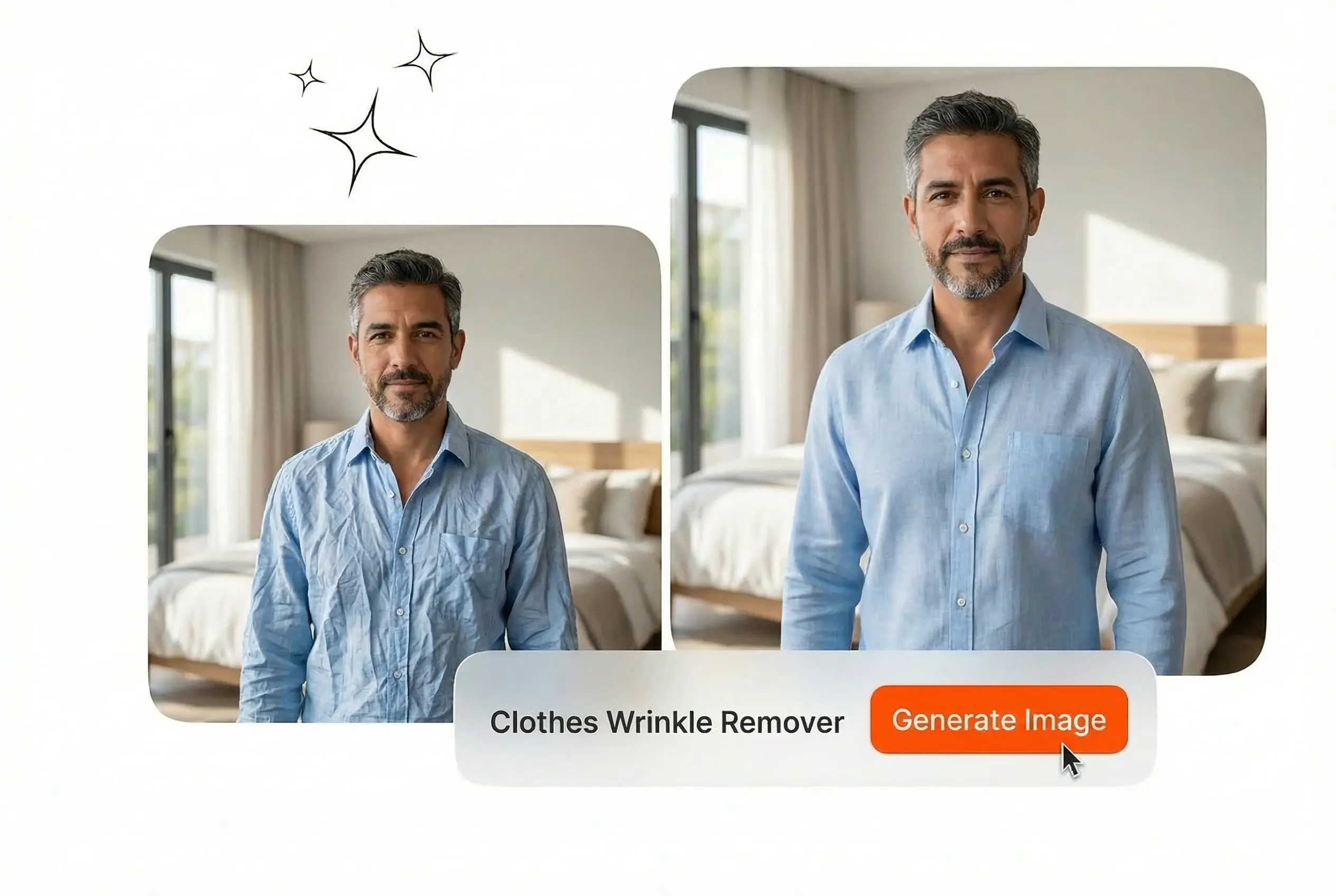 Automated detection in Clothes Wrinkle Remover workspace
