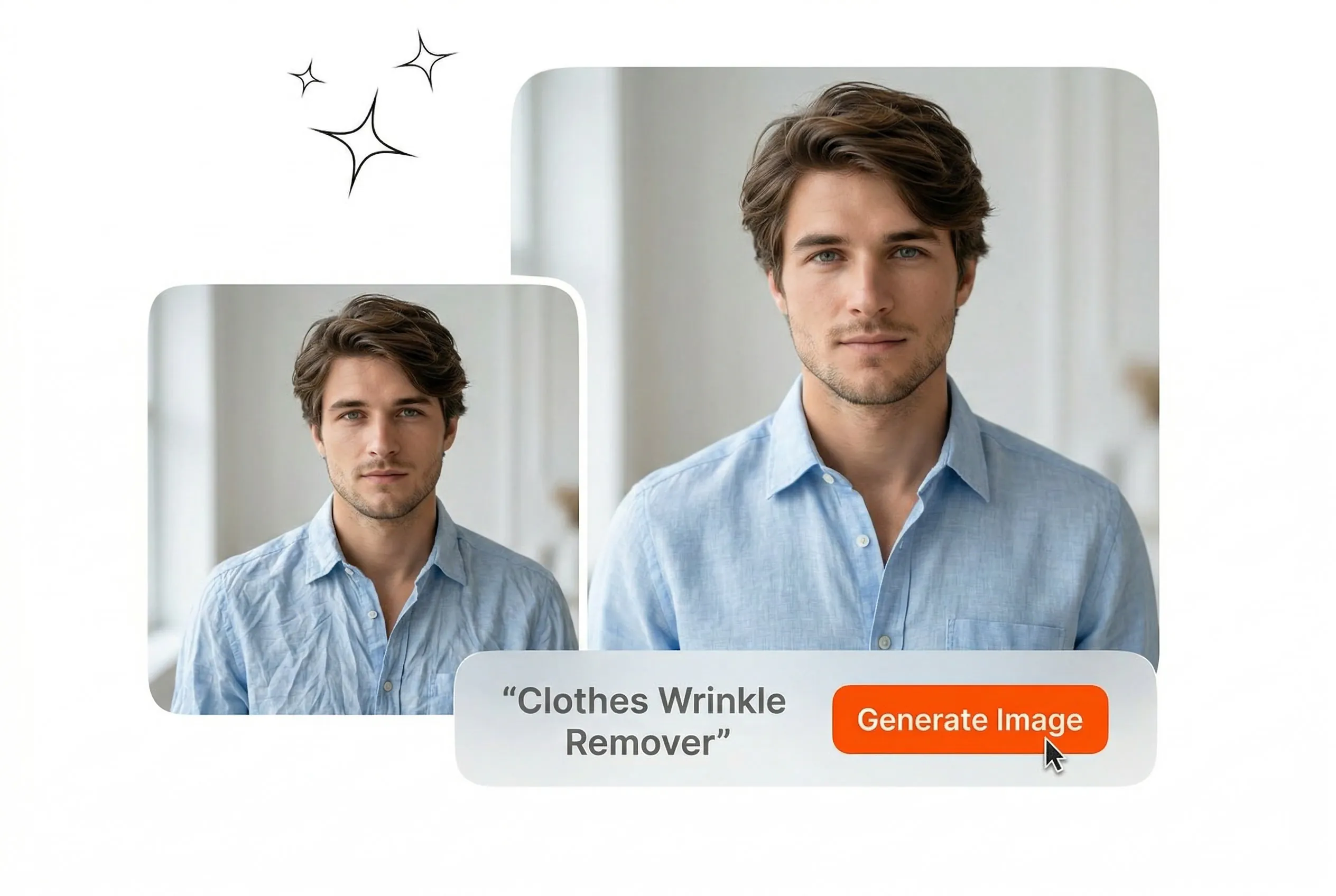 Texture retention using Clothes Wrinkle Remover tool