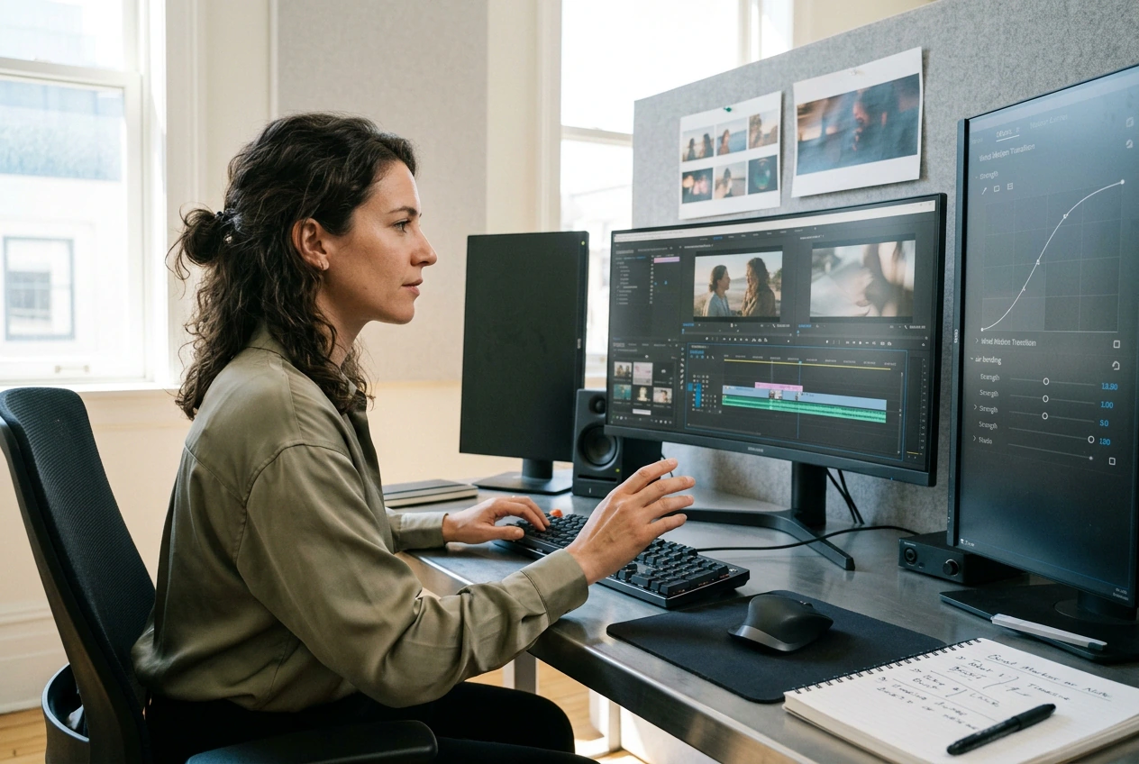 Action editor using Air Bending Effect for video