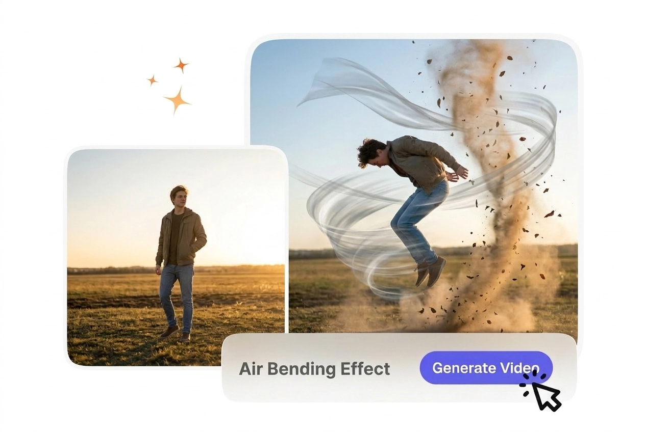 Air Bending Effect one-click export feature