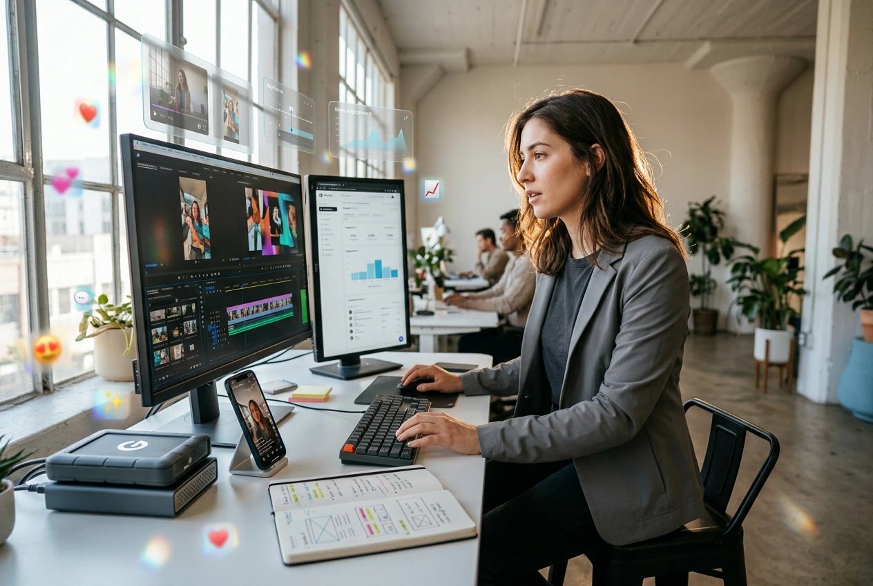 Gaming creator with Gorilla Transition Effect video