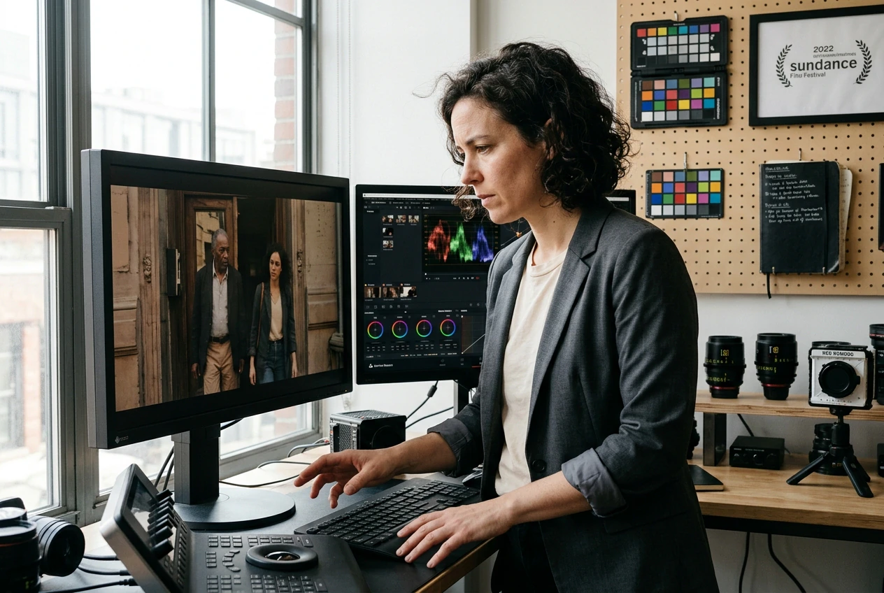 Promo maker creating Gorilla Transition Effect video