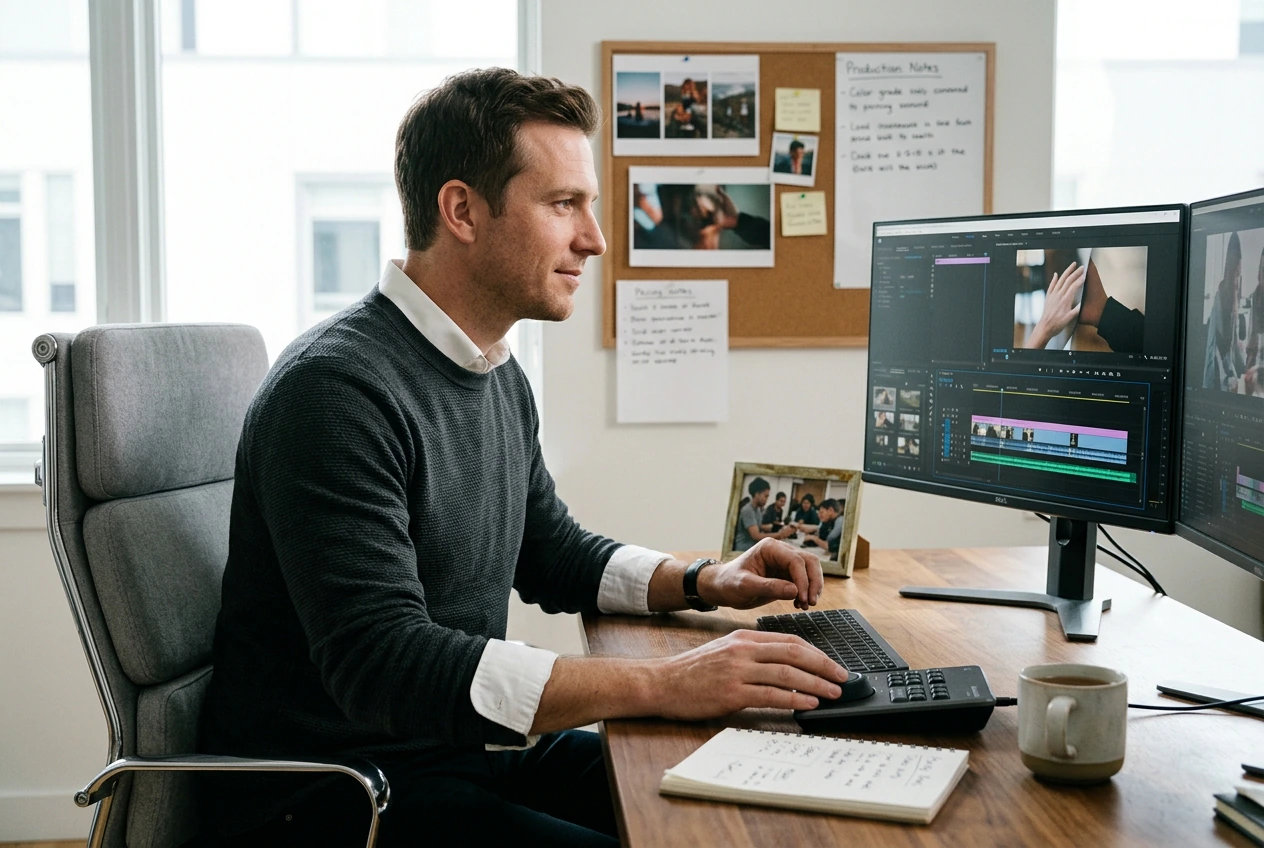 Beginner creating Hand Transition instagram reel post