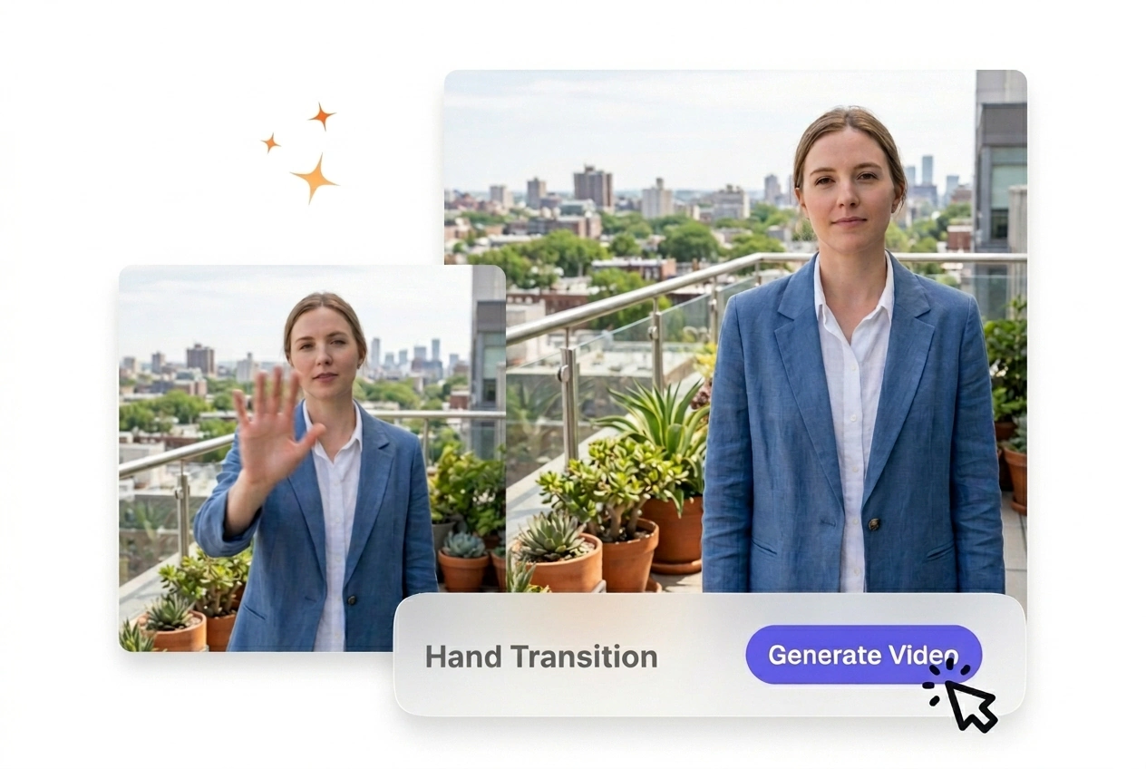 Custom gesture generation Hand Transition effect preview