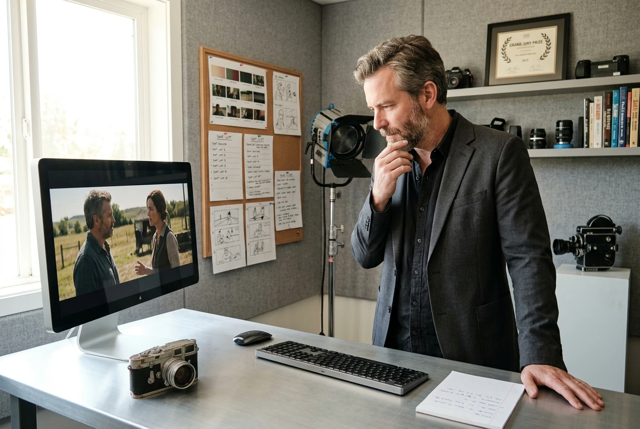 Explainer creator using Mystification Effect transition