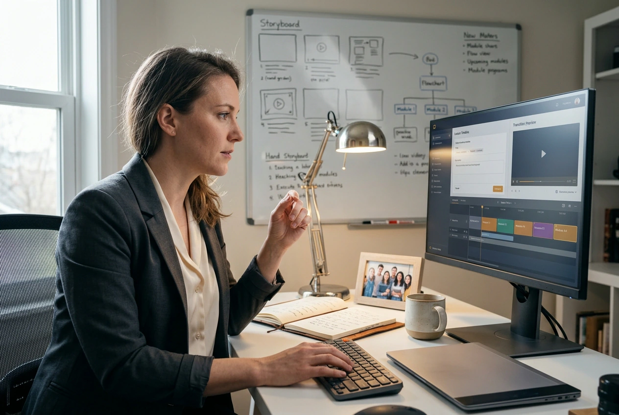 Educator applying a water motion effect online