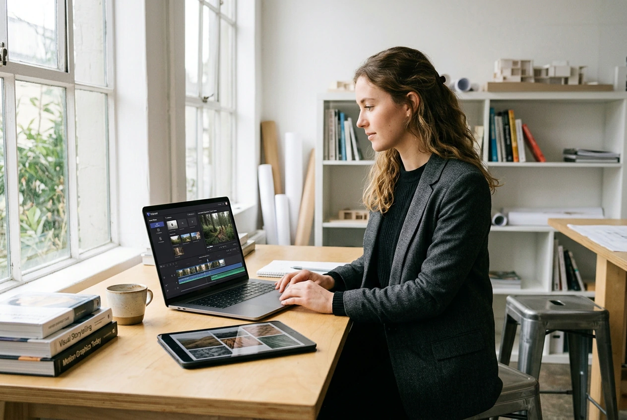 Beginner using Truck Transition Effect for video