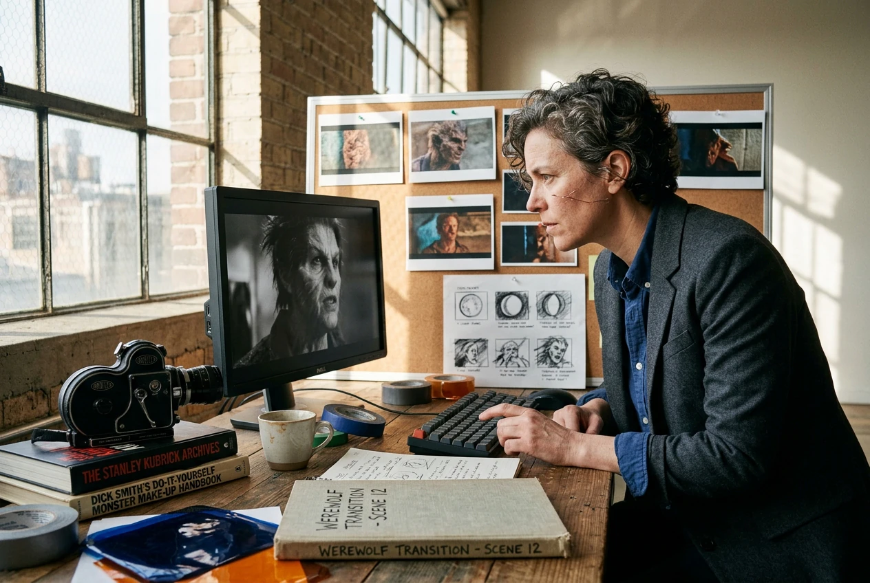 Horror director using Werewolf Transformation Effect tool