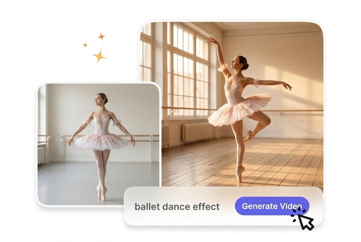 Pose morphing Ballet Dance Effect feature demonstration
