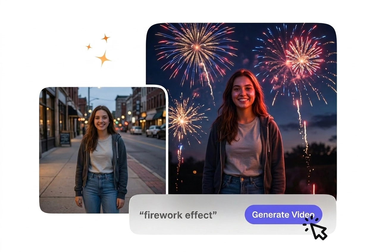 Firework Effect motion pacing adjustment timeline view