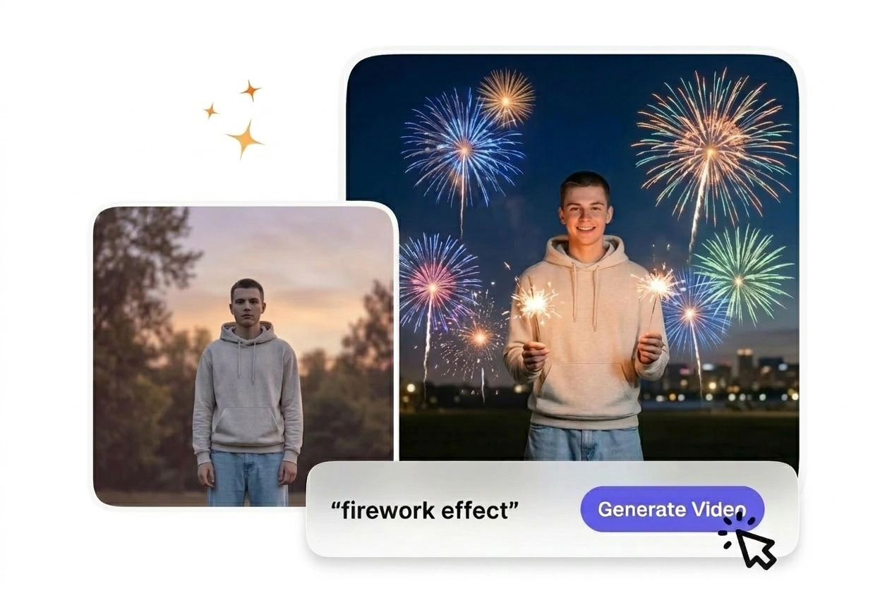 Firework Effect particle density selection visual comparison