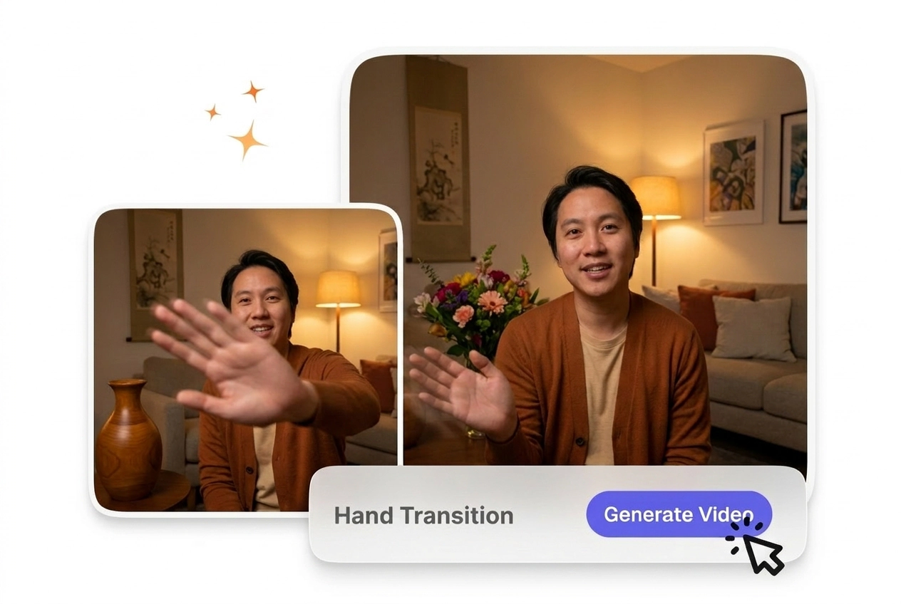 Style matching engine Hand Transition effect result
