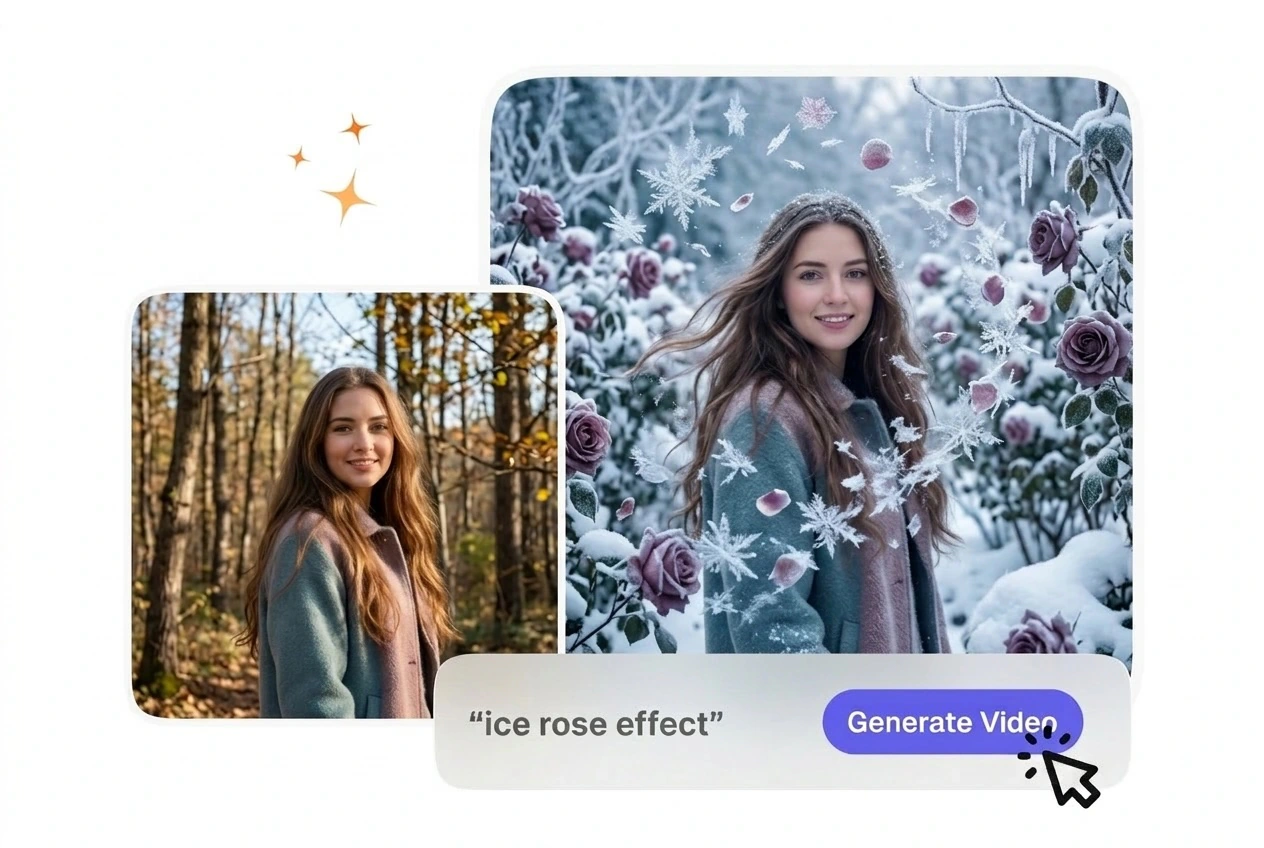 Color palette matching in Ice Rose Effect