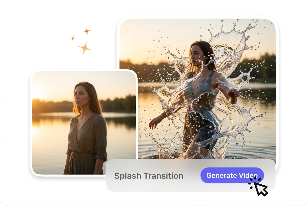 Water splash reveal transition high resolution export