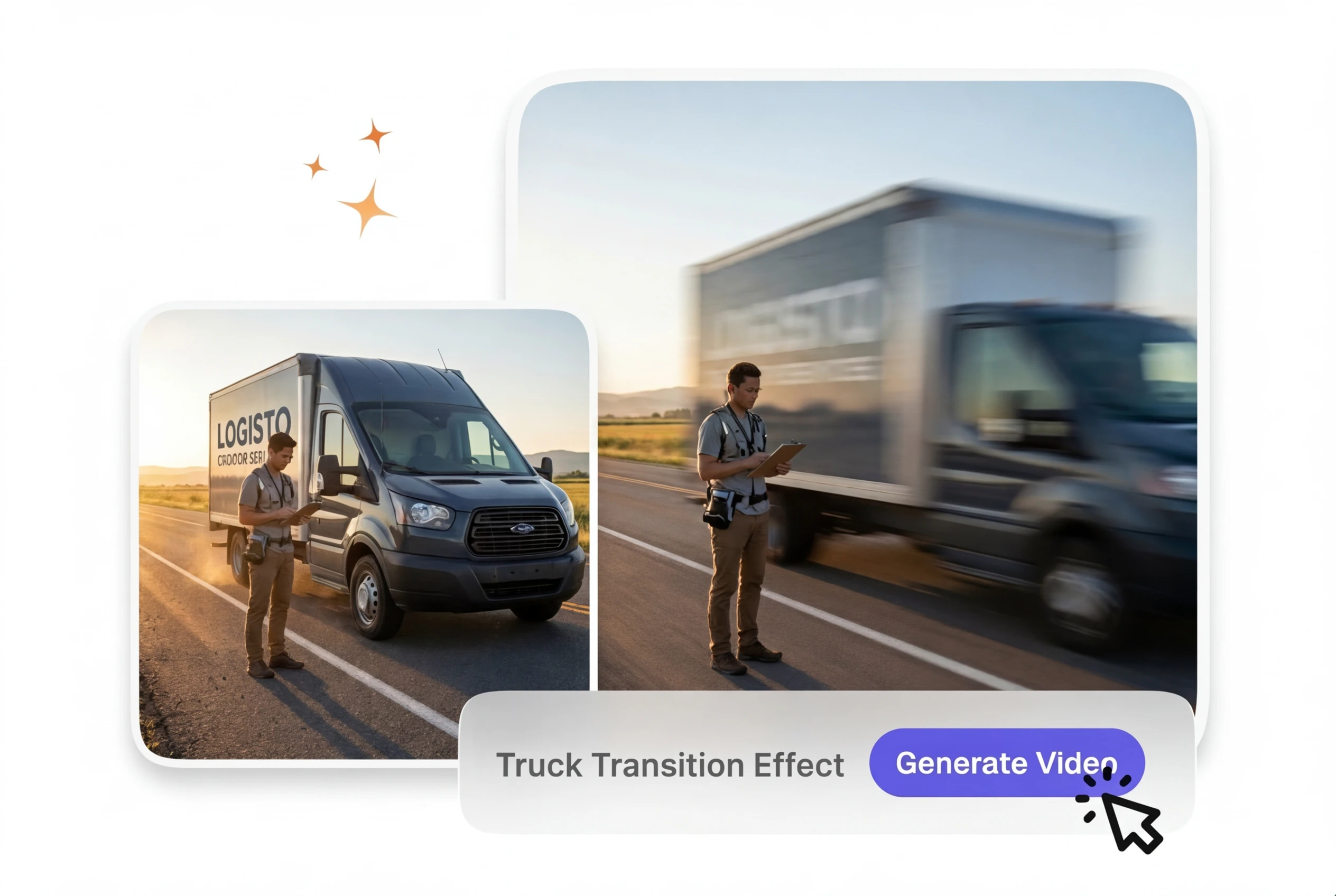 Adjusting blur for Truck Transition Effect output