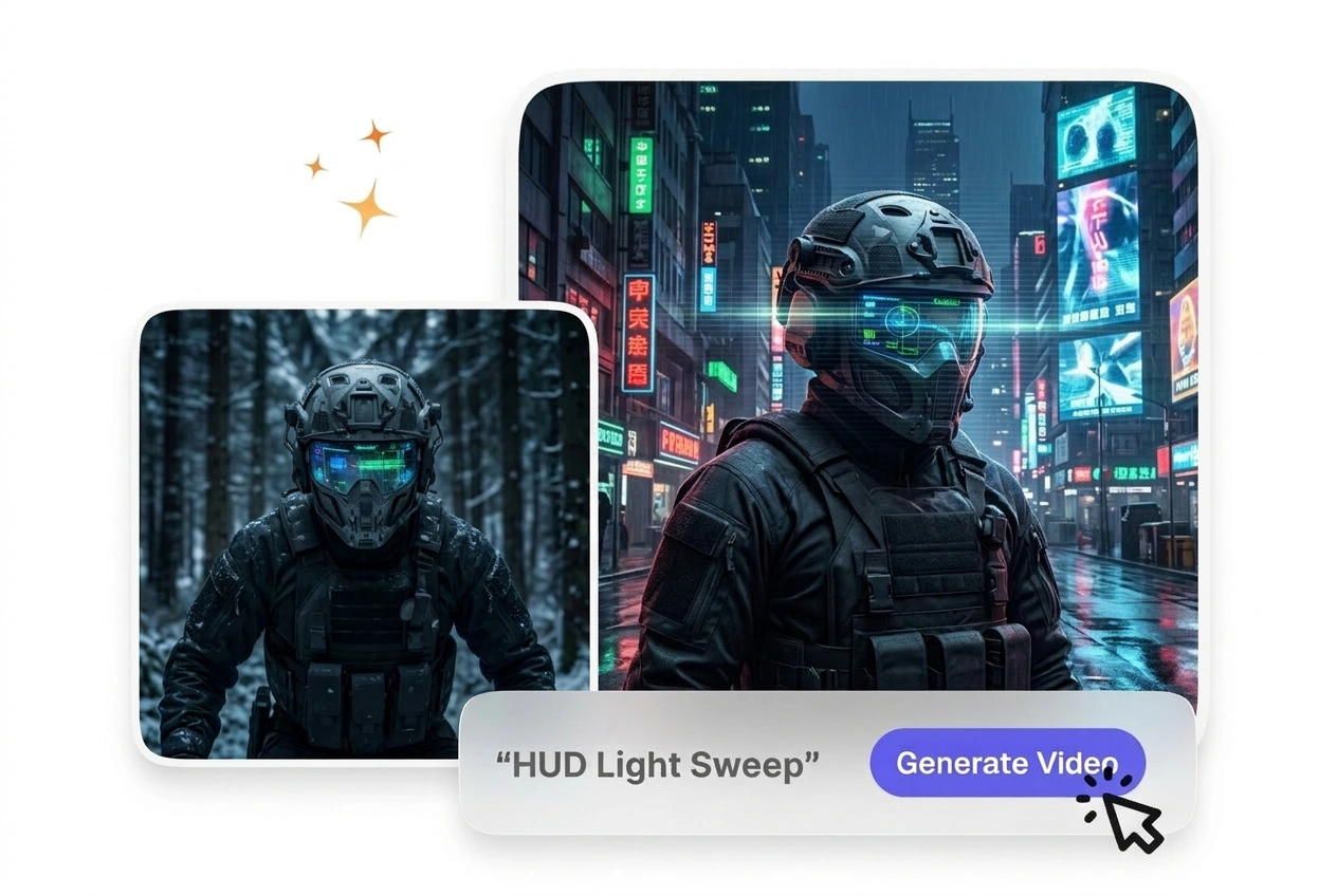 HUD light sweep Visor X Effect transition