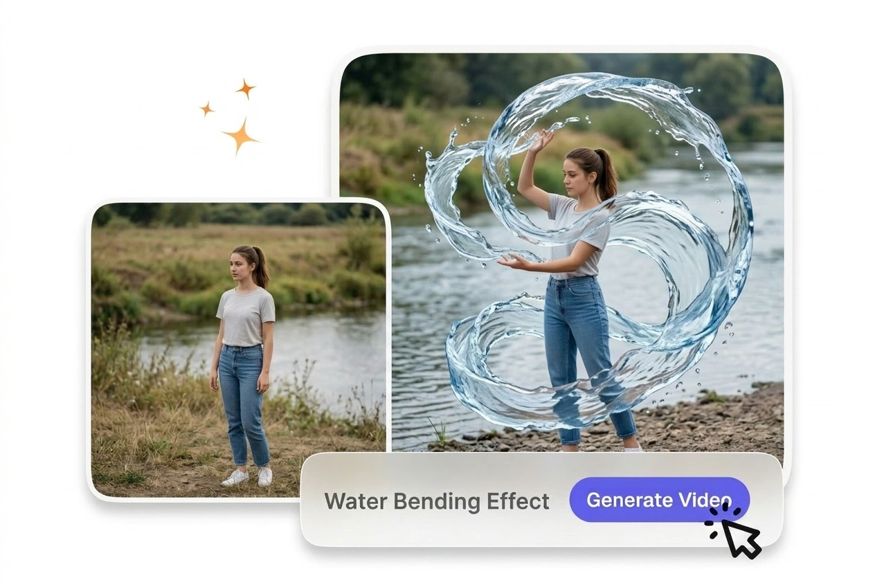 Water Bending Effect motion speed preset selection